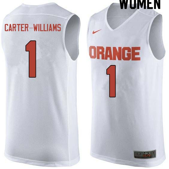 Women #1 Michael Carter-Williams Syracuse White College Basketball Jerseys Sale-White